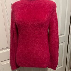 Women's Fuzzy Pink Sweater